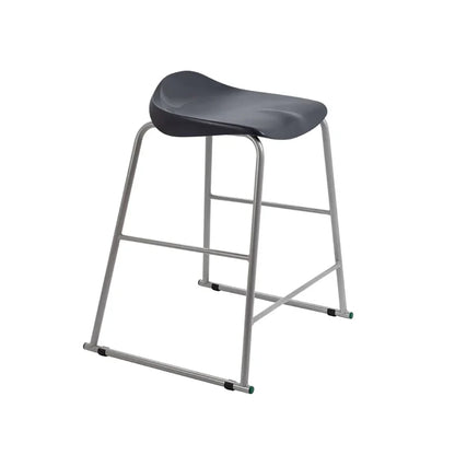 Titan Stool Steel Frame and Polypropylene Seat Charcoal SH610mm