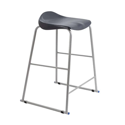 Titan Stool Steel Frame and Polypropylene Seat Charcoal SH690mm