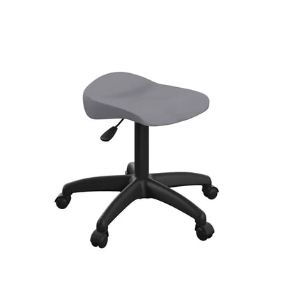 Titan Swivel Stool with Black Base Junior Charcoal on Castors