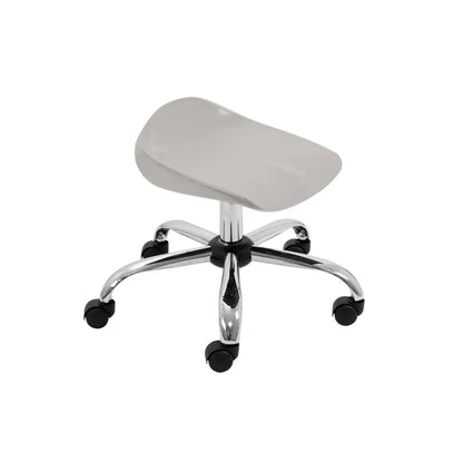 Titan Swivel Stool with Chrome Base Junior Grey on Castors